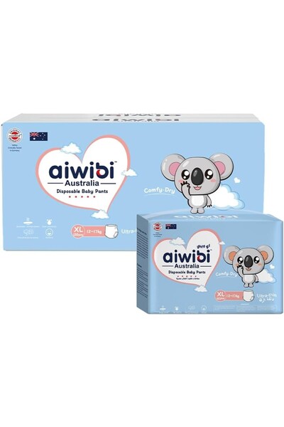 Aiwibi Comfy Dry Baby Pants, Size 5 - XL 12-17kg, 40's, Pack of 3