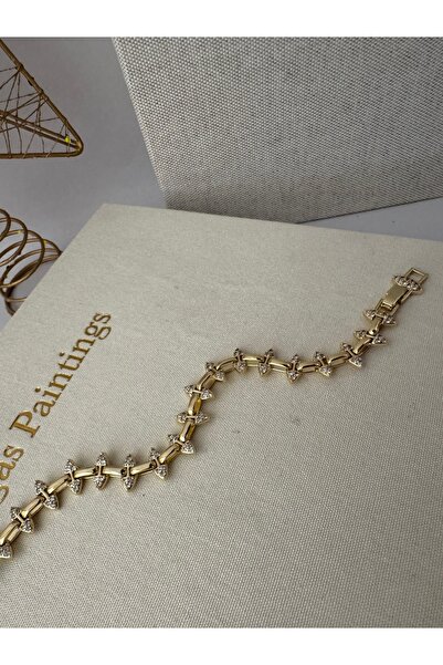 Vip Gold Çivi Model Bileklik 14K