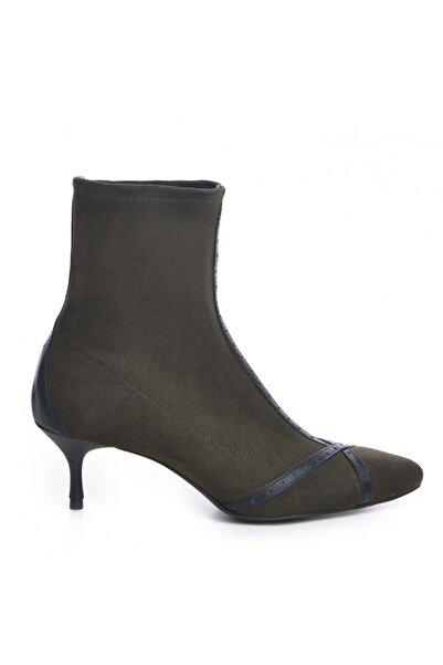 The 5th Element Women's Khaki Kylie Natural Leather Ankle Boots