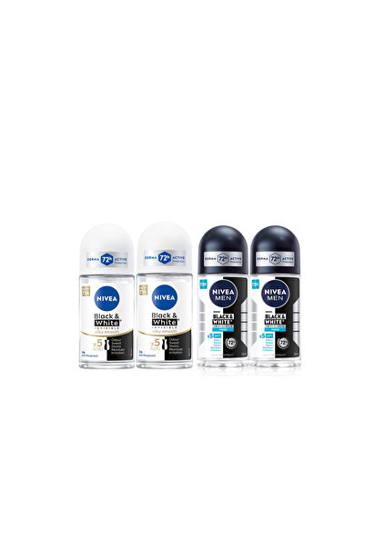 NIVEA Package (2X-NIVEA 50ML WOMEN B&W INVISIBEL SILKY SMOOTH + 2X-NIVEA 50ML...