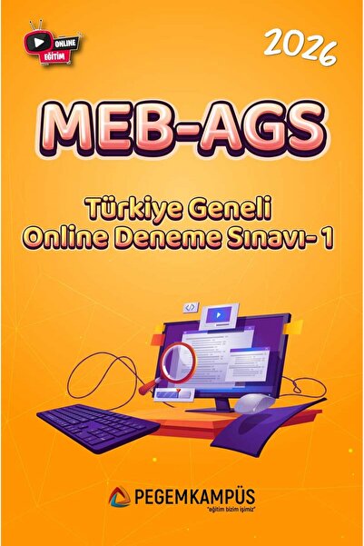 Pegem Akademi Yayıncılık 2026 MEB-AGS Türkiye Geneli Online Deneme Sınavı-1