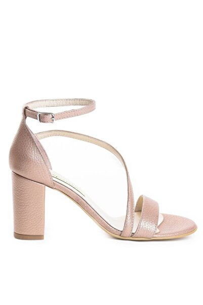 The 5th Element PEACH Evening chunky heel leather sandals