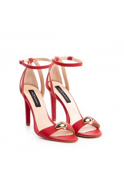 The 5th Element Sandale piele naturala Rosu cu accesoriu