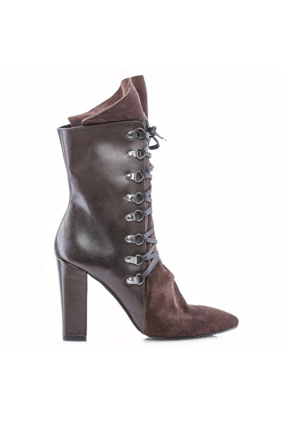 The 5th Element Women's Boots Natural Leather Wrap Dark Brown