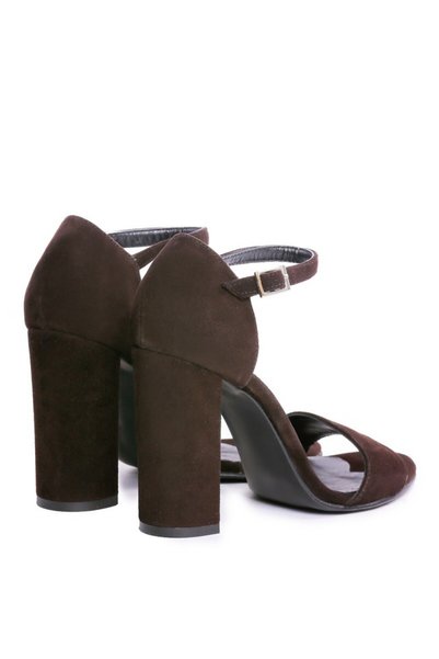 The 5th Element Sandale piele toc gros Simple Block Brown