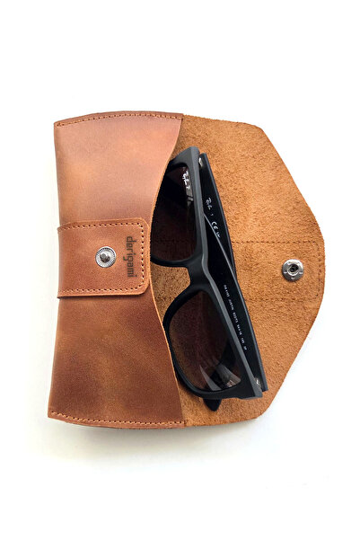 derigami Genuine Leather Handmade Glasses Case |   Snap Fasteners, Suede Inte...
