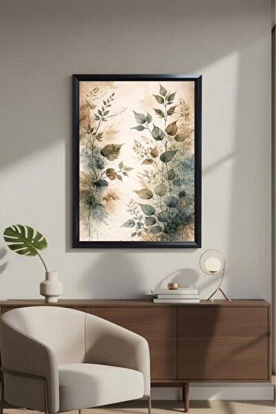 LUXRN Pictură murală înrămată decorativă cu model botanic abstract modern, im...