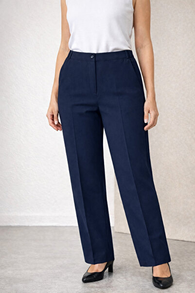 nacar çarşı Pantaloni de damă din material textil, cu elastic pe laterale, cu...