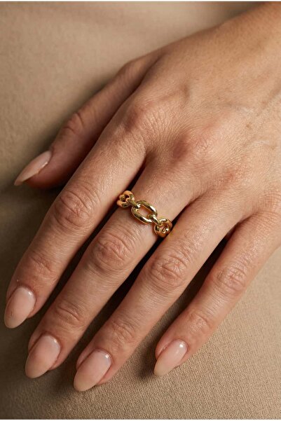 Liviena خاتم نوموس الفولاذي الذهبي