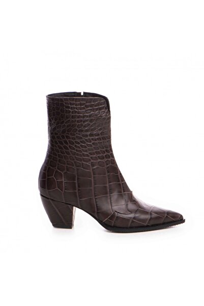 The 5th Element Women's Boots Natural Leather Brown Print NightFall