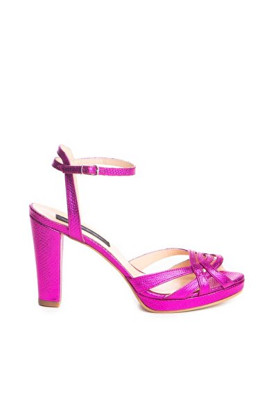 The 5th Element Women's sandals, natural leather, Fuchsia Amber