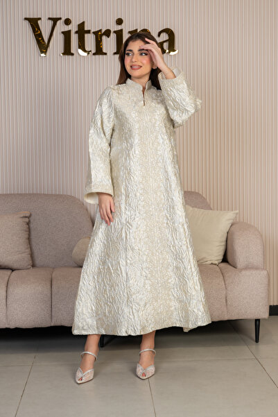 Vitrina Long women's jalabiya in luxurious jacquard fabric