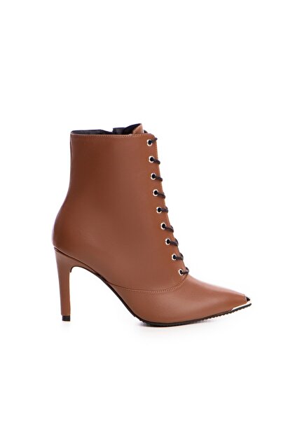 The 5th Element Women's Lace-Up Camel Ankle Boots Natural Leather