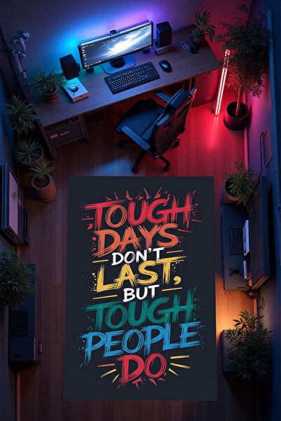 THEMODERNHANE Gamer Genç Odası Halısı Kaymaz Taban Makinede Yıkanabilir Gamin...