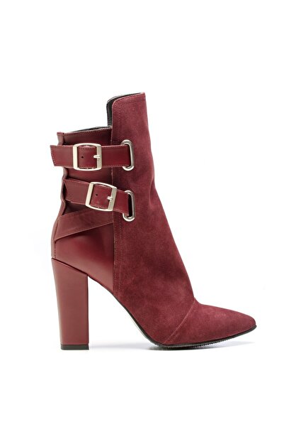 The 5th Element Women's Boots Natural Leather Burgundy Rock the City