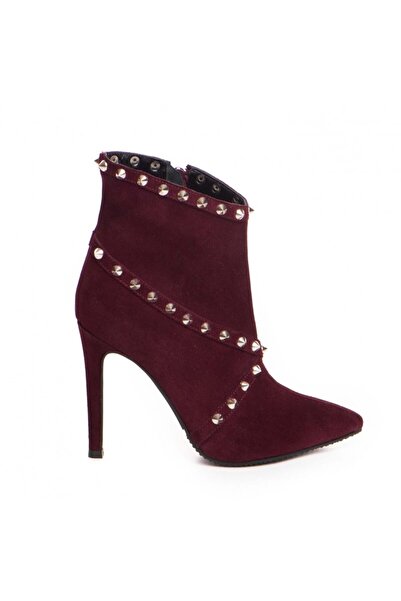 The 5th Element Women's Ankle Boots Natural Leather Burgundy Calliope