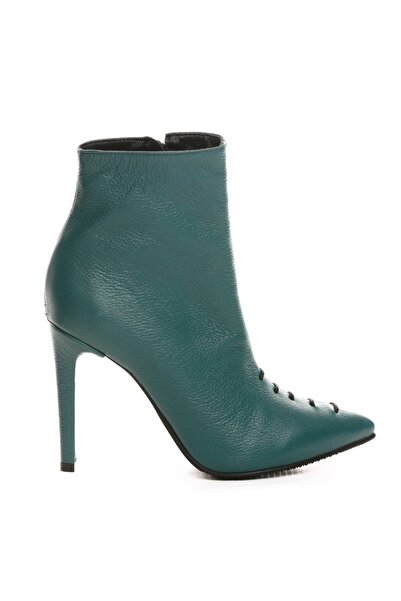 The 5th Element Women's Ankle Boots Natural Leather Green Gia