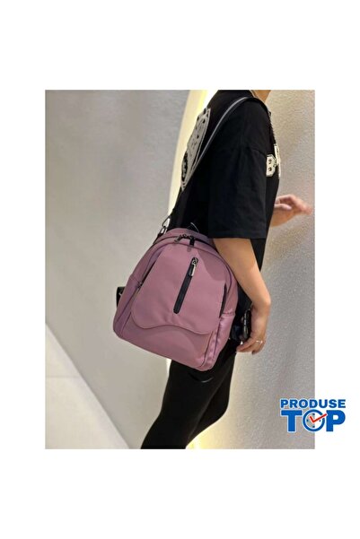 Produse.Top Fashion Women's Backpack - Purple-Lilac Waterproof Textile