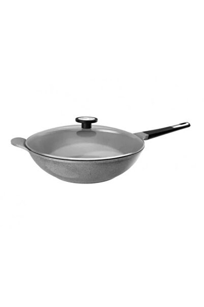 Generic Korean frying pan with glass lid, 34 cm