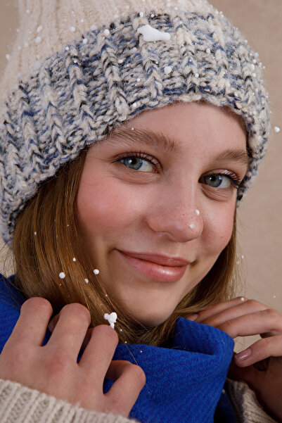SOFT AKSESUAR Wool Blend Pompom Beret