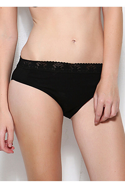 YILDIZ Lace Waist Bikini Women's Panties 6-Piece Black