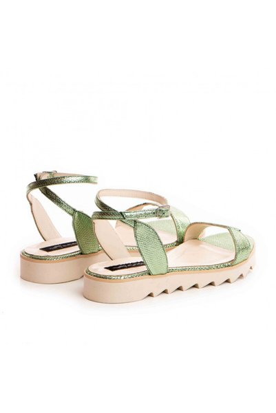 The 5th Element Sandale dama piele fara toc Olive Tulip