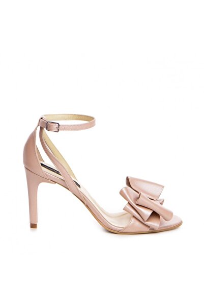 The 5th Element Sandale mireasa piele naturala Rose cu funda