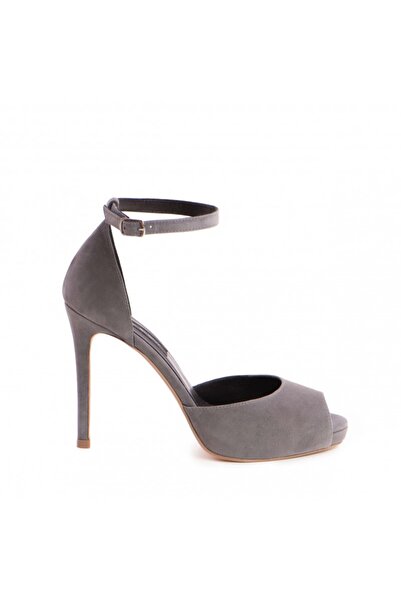 The 5th Element Women's sandals made of genuine leather, Gray Barbie
