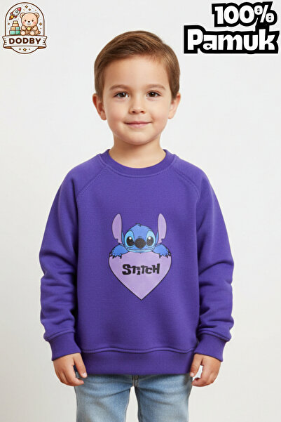 DODBY Stitch Sweatshirt Soft Fleece Inside Sweatshirt Boys' Outfit Girls' Out...
