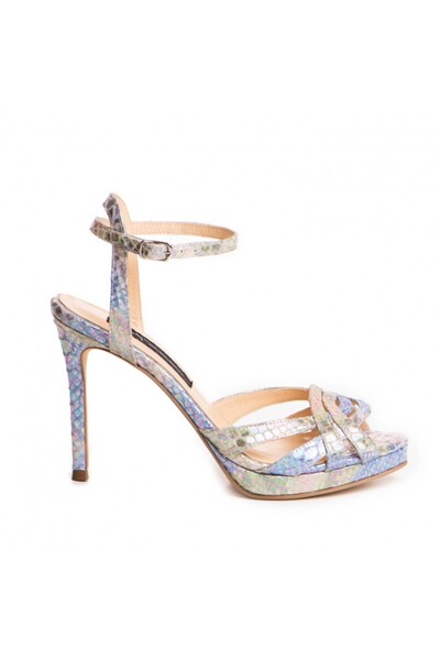 The 5th Element Women's sandals made of natural leather Bleu Amber