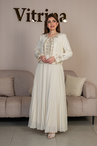 Vitrina Elegant women's dress with embroidered jacket