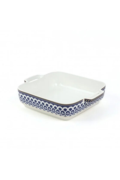 Generic صينية فرن سيراميك بتصميم زخرفي أزرق