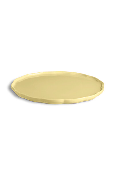 Emile Henry Madeleine Round Serving Plate 31 cm Butter Yellow / Vanilla