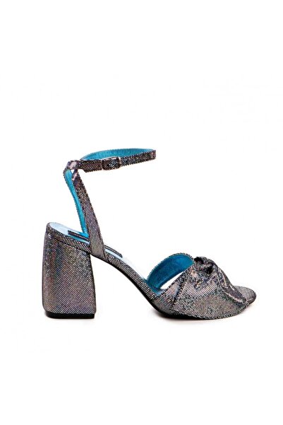 The 5th Element Сандали от естествена кожа Paola Silver с дебел ток