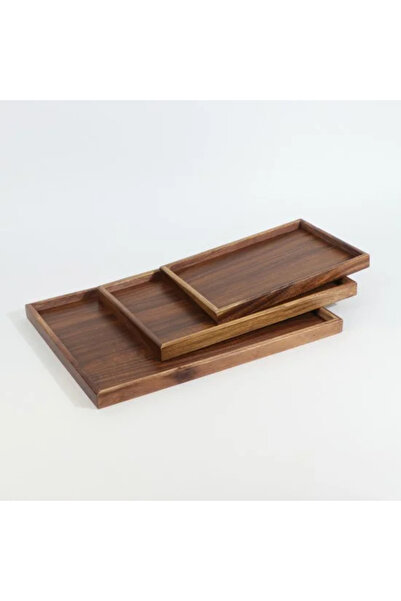 Generic Elegant wooden 3-piece serving set