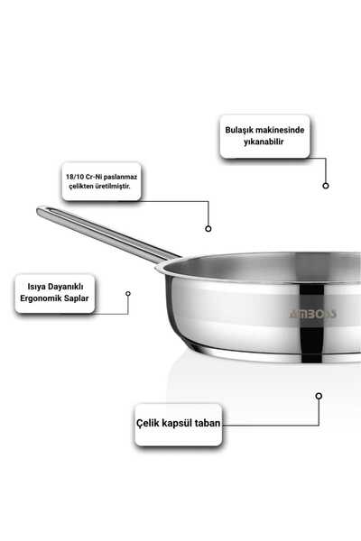 Amboss FRY PAN STANLESS STEEL 2,LT