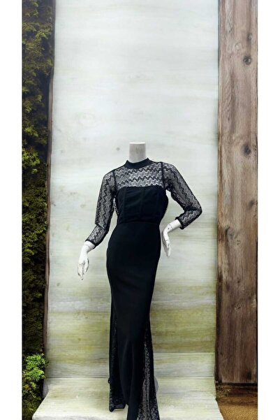 SERA black evening dress