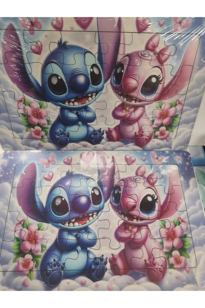 anonim Stitch 24 parça ahşap puzzle Yapboz