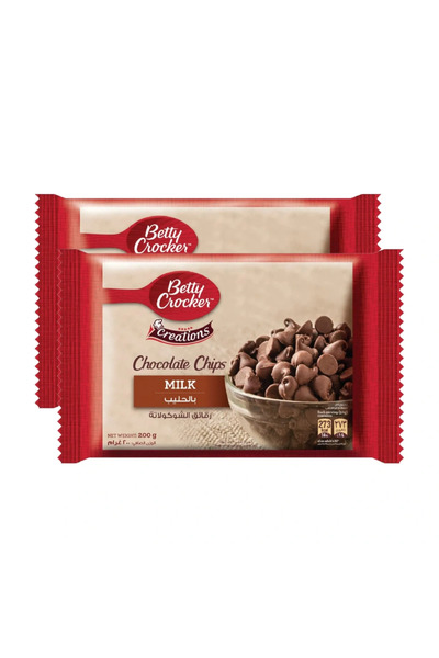 BETTY CROCKER رقائق شوكولاتة بالحليب للتحلية - 2 × 200 غرام