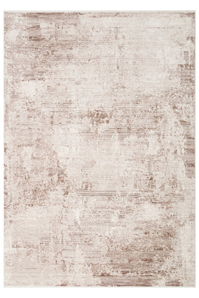 Eko Halı Mahal Mood 06 Beige Viskon ile Üretilen Modern Vintage Desenli Sık D...