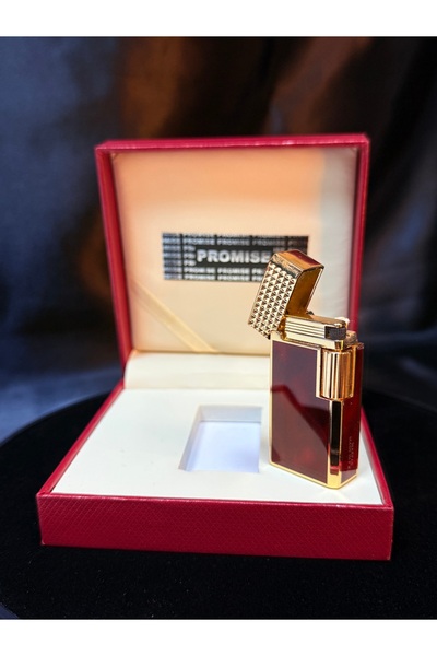 PROMISE Özel Tasarım Metal Çakmak – Gold Detaylı, Şık & Prestijli, Özel Kutul...