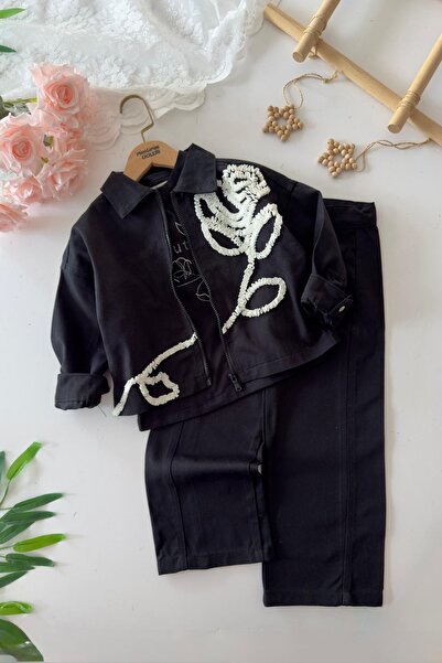 Minigimin Cicileri Miniğimin Cicileri Розово сако с мотиви 3-компонентен комп...