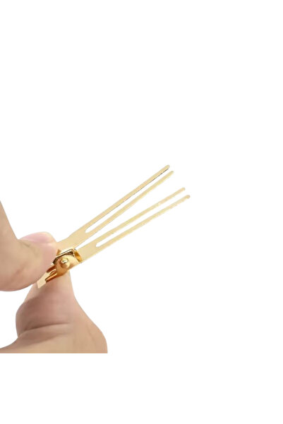 Nonames Set of 5 Double Clips with Tip for Curls (Alligator Type)