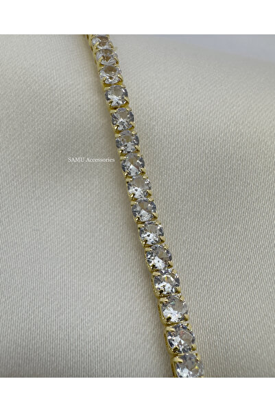 Samu Accessories سوار من الفولاذ المقاوم للصدأ مقاس 4 مم - جولدن جراند ريفييرا