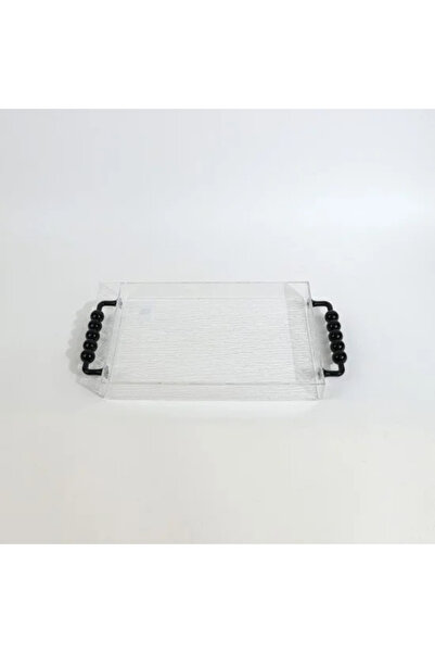 Generic Acrylic tray with luxurious black handles - size 44*23 cm