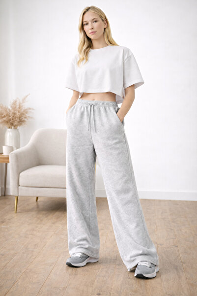 Combout Kadın 3 iplik Şardonlu Palazzo Eşofman Altı