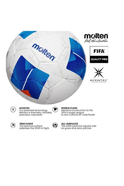 MOLTEN World Class Vantaggio 5000 Match FootBall - FIFA Quality Pro | ACENTEC Seamless Technology