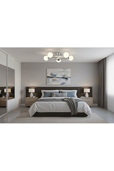 LEDZONE 5 Bulb Chandelier E27 Led Zone, Silver, 630x240mm