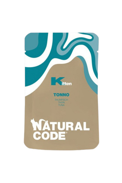 Natural Code أكياس تونة للقطط الصغيرة 70 غرام، عبوة من 24 كيسًا