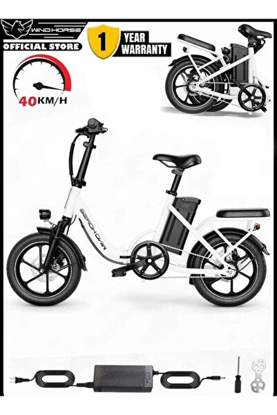 Wind Horse دراجة كهربائية قابلة للطي، محرك 350 واط، بطارية 36 فولت 8 أمبير، س...